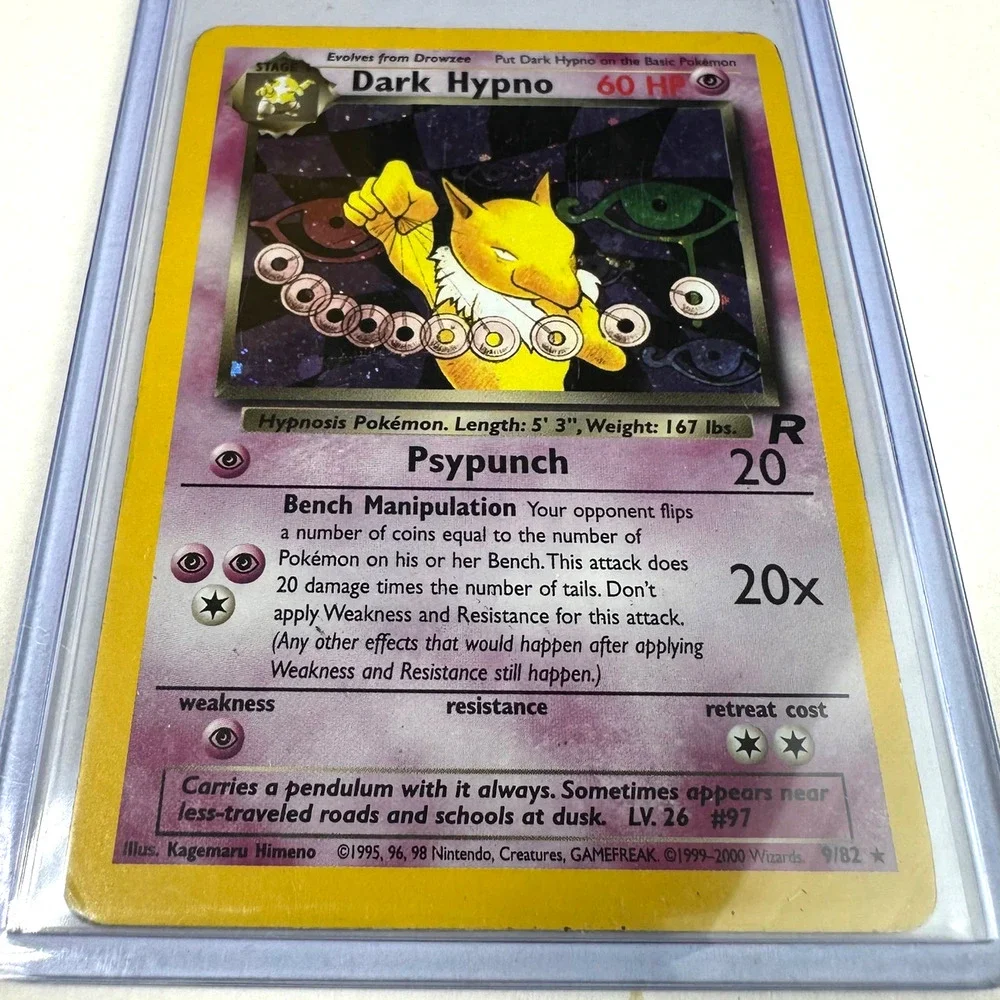 2000 Pokemon Team Rocket Dark Hypno 9/82 Holo Rare Unlimited Never Played